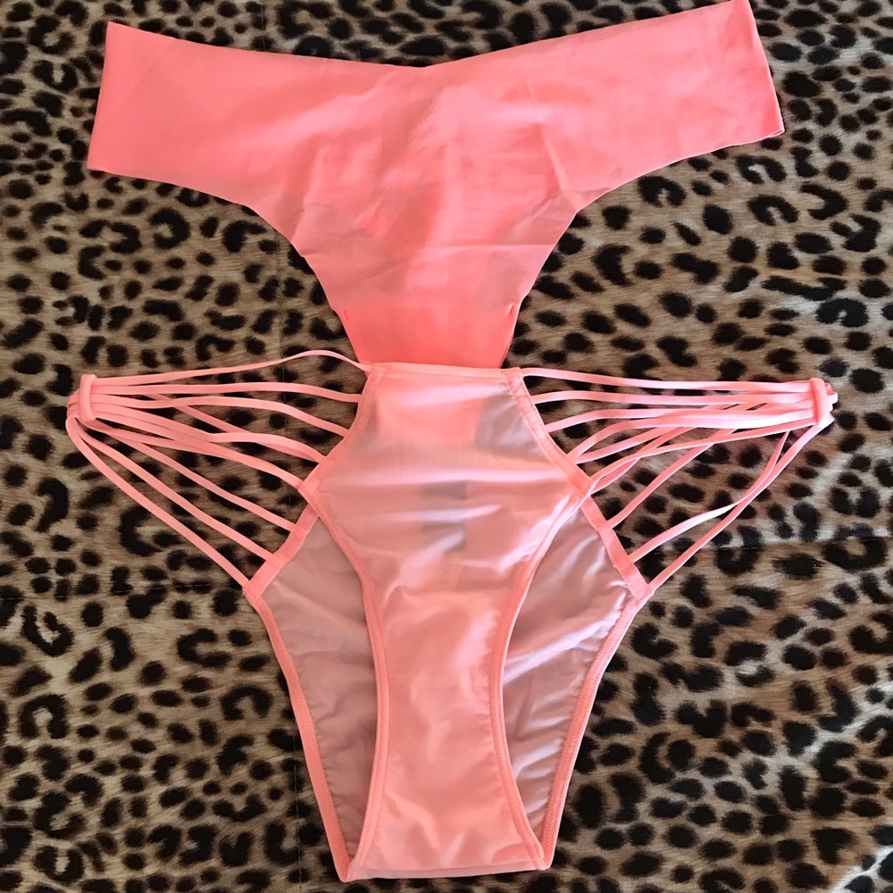 NWT Victoria's Secret Neon Pink/Coral Panties